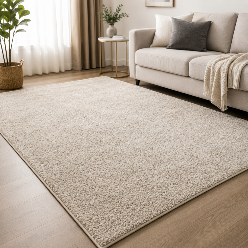 Premium Ivory Shag Carpet